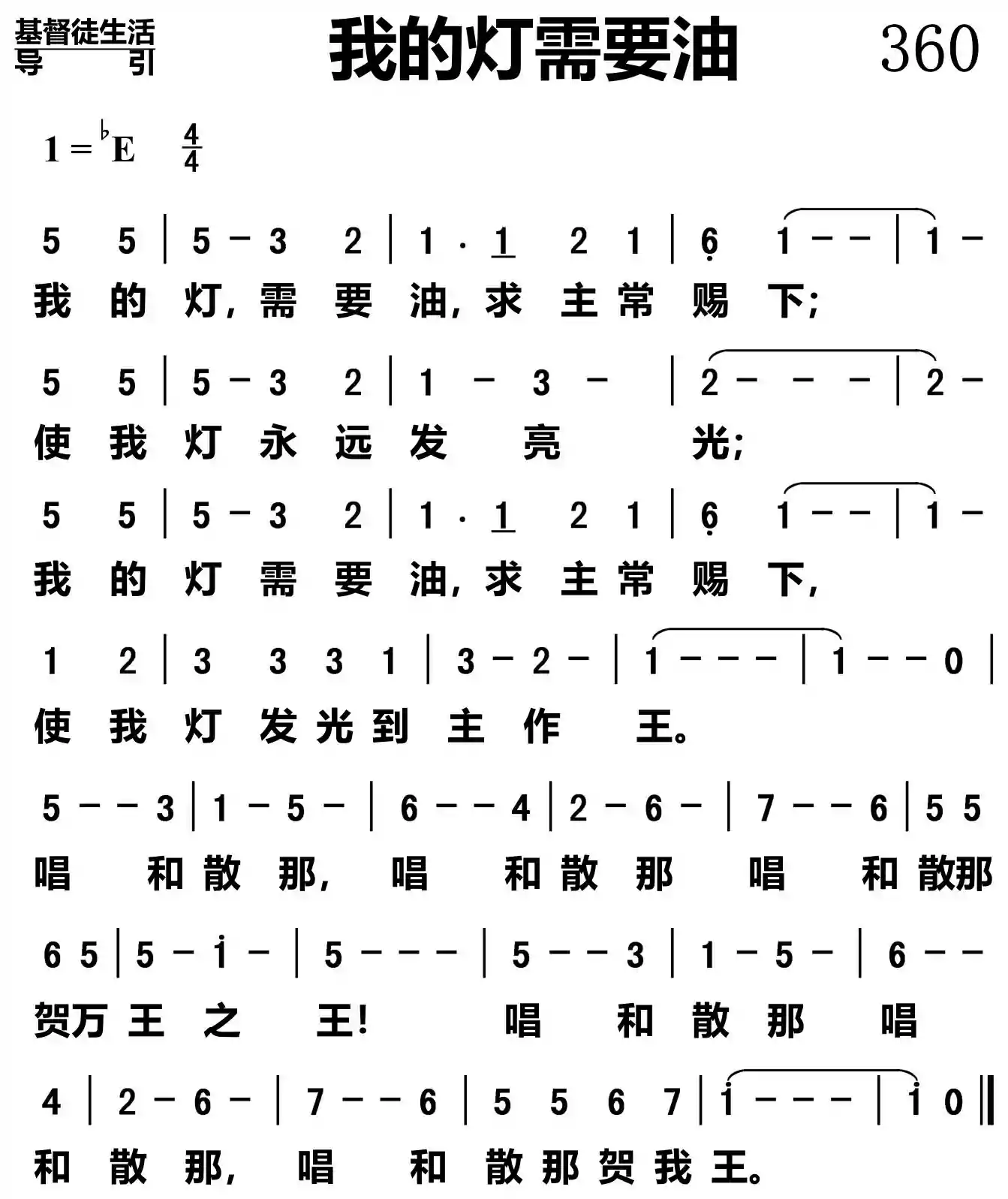 我的灯需要油