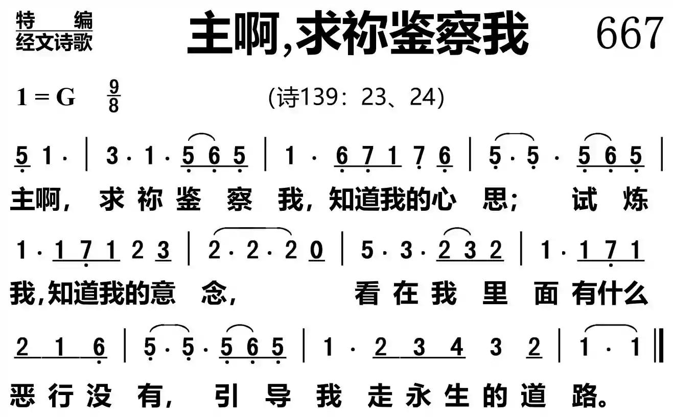 主啊求祢鉴察我